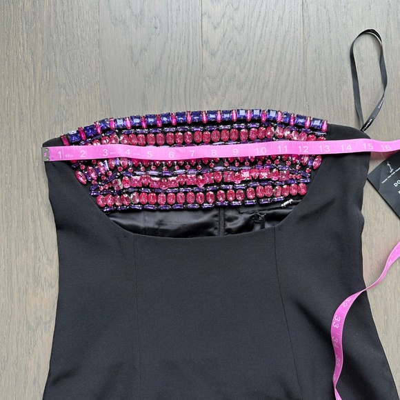 Retrofete Martini Black Strapless Mini Dress Rhinestone Crystal - Small - Picture 11 of 14